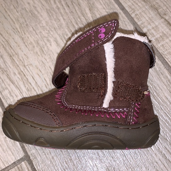 (Baby) EUC Surprize by Stride Rite Arliss Fur Lined Boot - Picture 7 of 8